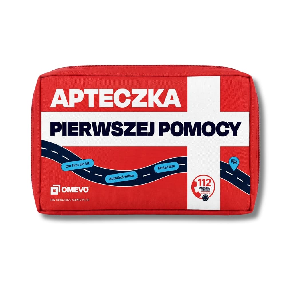 Apteczka samochodowa OMEVO DIN 13164 w wodoodpornym pokrowcu